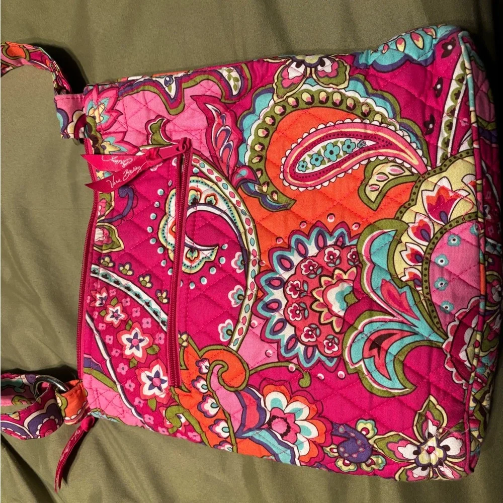 Vera Bradley Pink and Orange Paisley Crossbody Bag